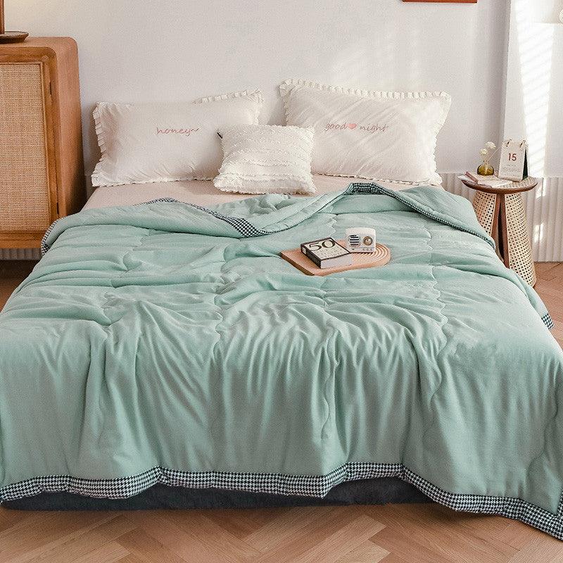 Pure Elegance: Washed Cotton Summer Quilt – Lightweight and Airy for the Perfect ComfortLake Blue 150x200cm 