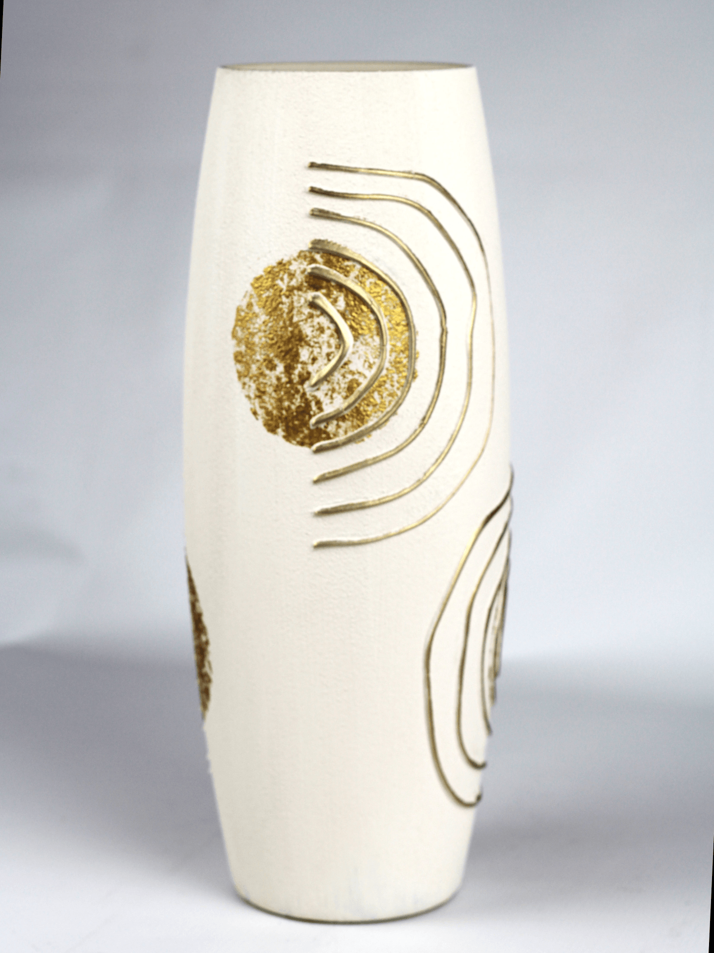 floor ivory art decorative glass vase 7124/400/sh339.1  