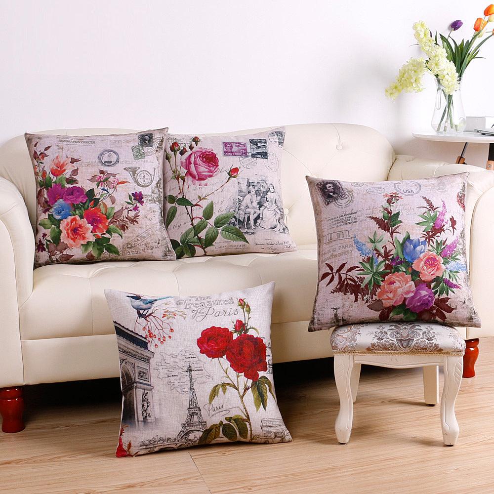 Retro Fashion Elegance: Wedding Gift Decorated Cushion Cover - Stylish Sofa Pillow Case for Timeless Home Décor  