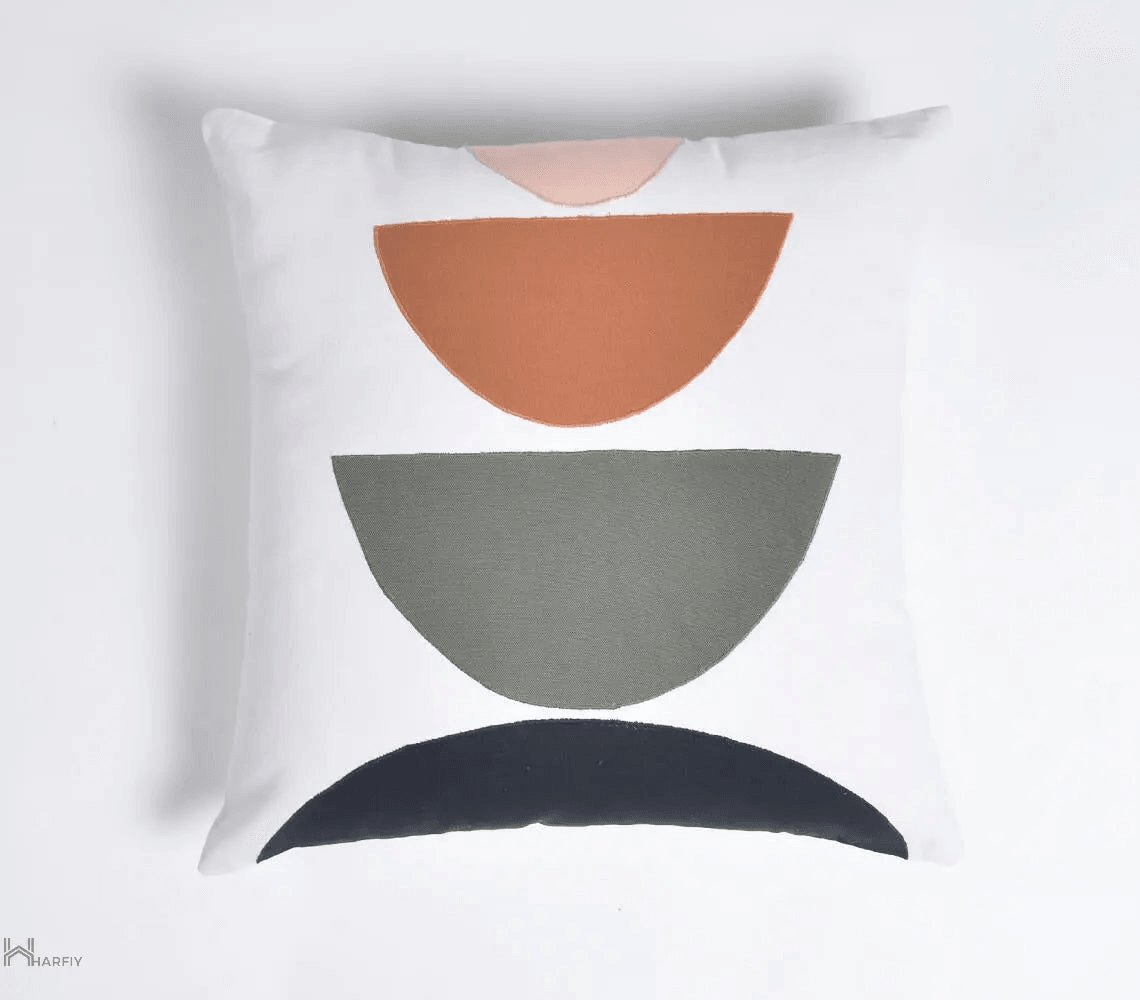 Abstract Patchwork Cushion Cover  