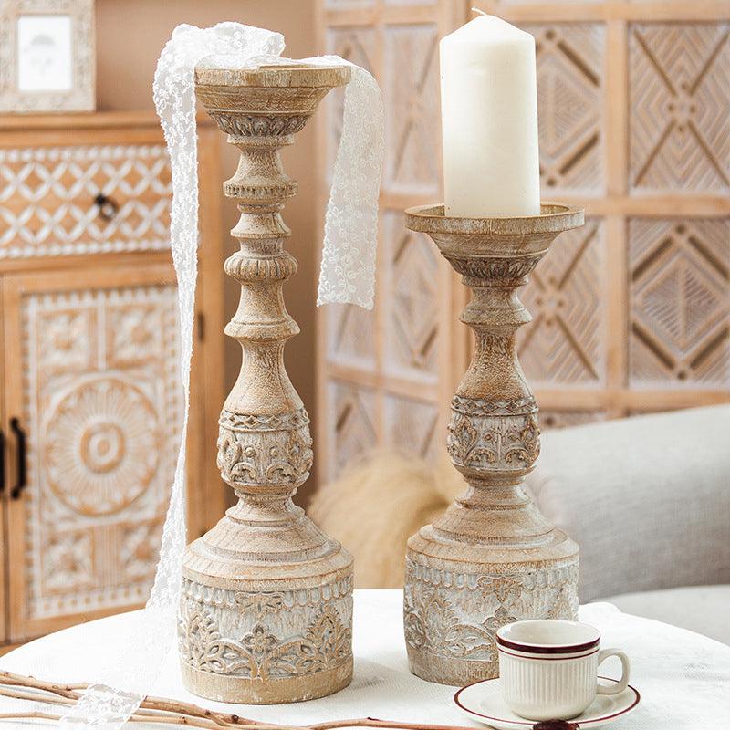 Retro Moroccan Light Luxury Homestay Resin Candle Holder  