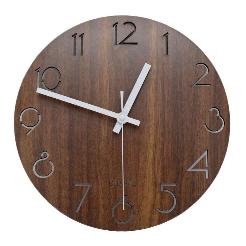 Wooden clock 12 "creative wall clockPicture color  