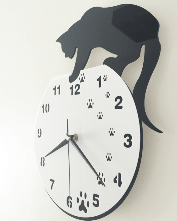 Funlife cat wall clock  