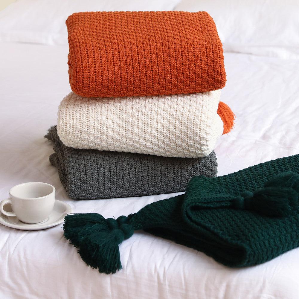 Blanket Shawl Leisure Bed Cover Small Woolen  