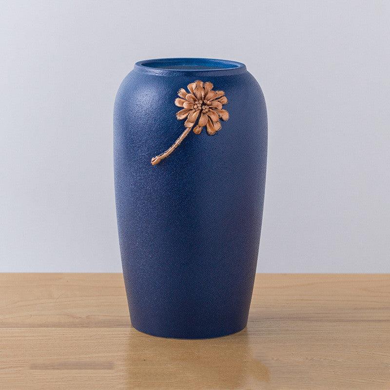 Blue Ceramic Home Decoration Vase2 Blue  