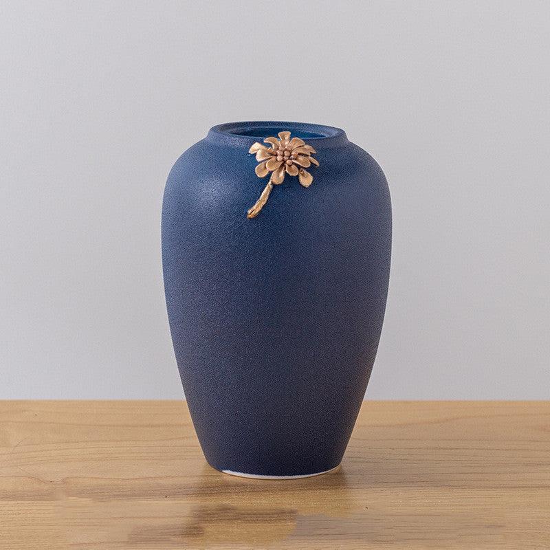 Blue Ceramic Home Decoration Vase3 Blue  