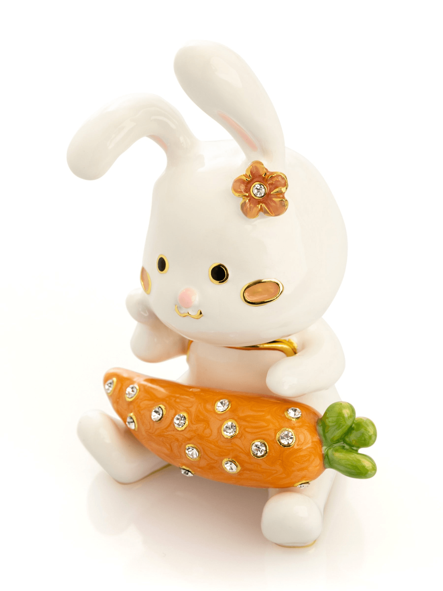 Bunny with Carrot Trinket Box  