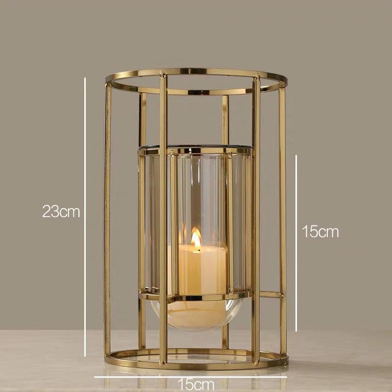 Cavalli Nordic Romantic Light Luxury Candle Holder Decoration Glass AromatherapyType A large 