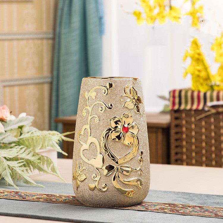 Ceramic Luxury Gold Elegant Home Decoration Vase1style  