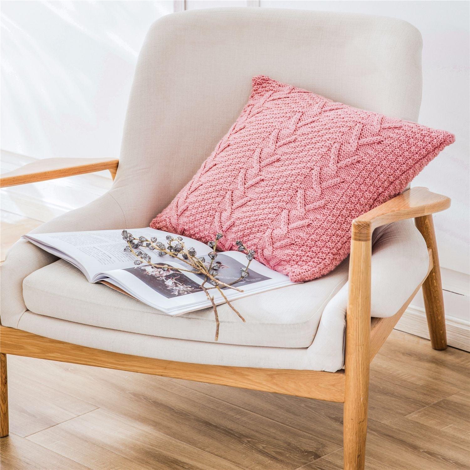 Cozy Comfort: Thick Wool Knitted Pillowcase - Elevate Your Home with Warm and Inviting Textures  
