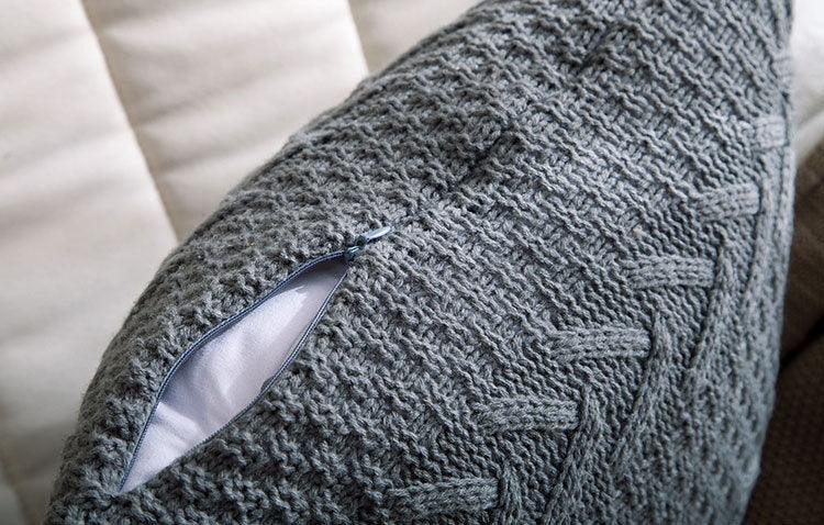 Cozy Comfort: Thick Wool Knitted Pillowcase - Elevate Your Home with Warm and Inviting Textures  