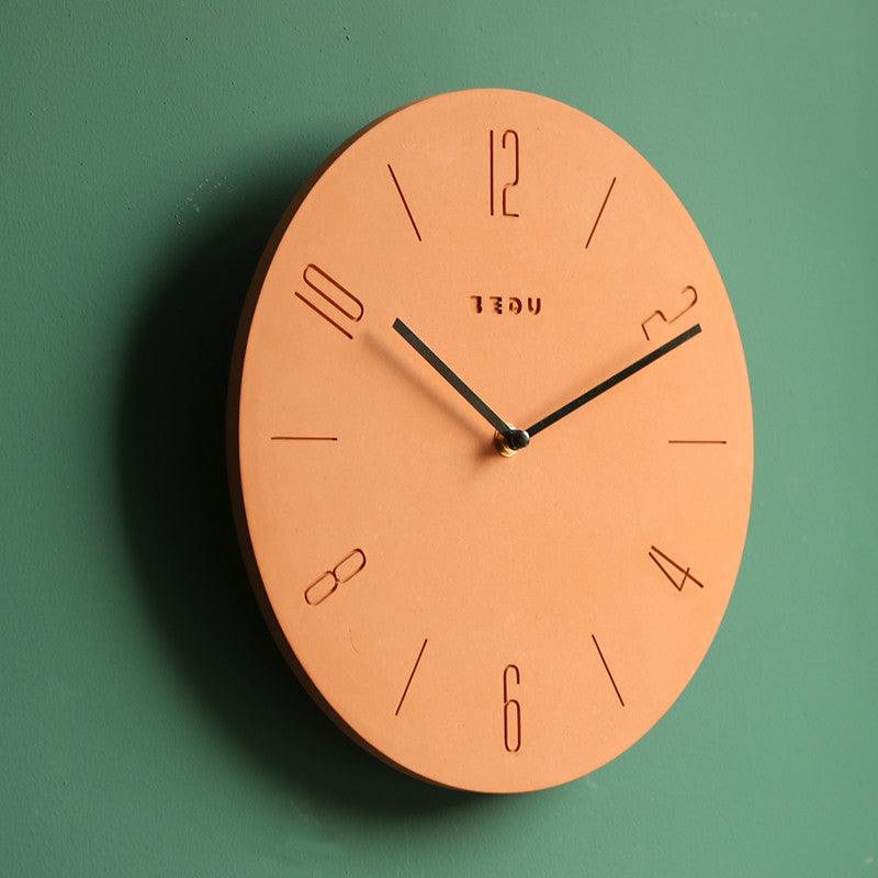 Creative Cement Wall Clock Nordic Style Living Room Modern Clock  