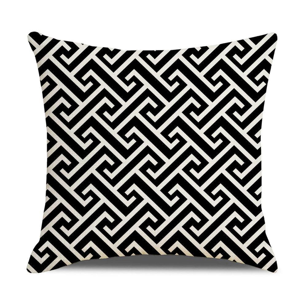 Cross-border Pillowcase Simple Geometry Cushion Cover2style 45x45cm 