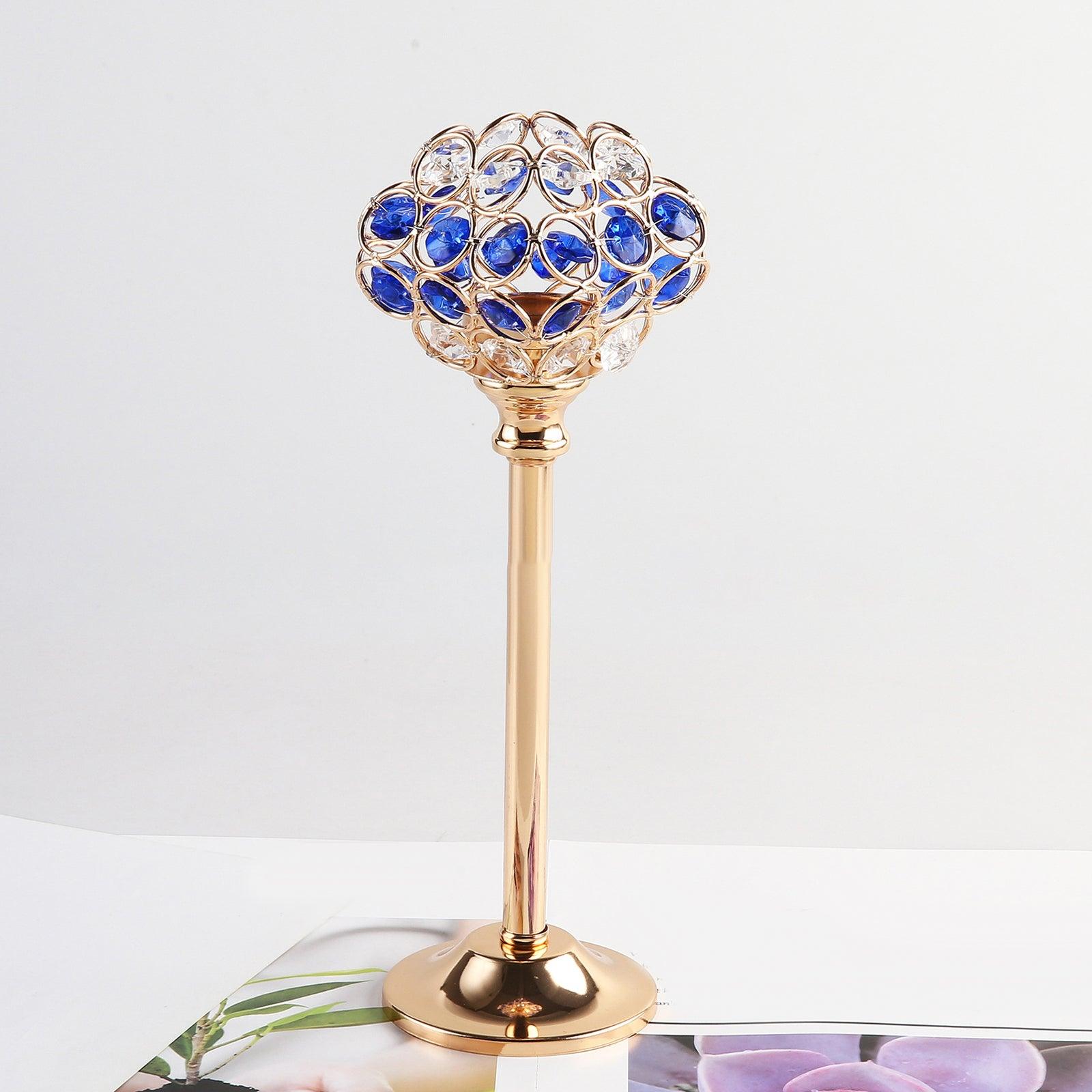 Crystal Candle Holder Creative Decoration Restaurant Metal GlassCrystal candle holder B L 