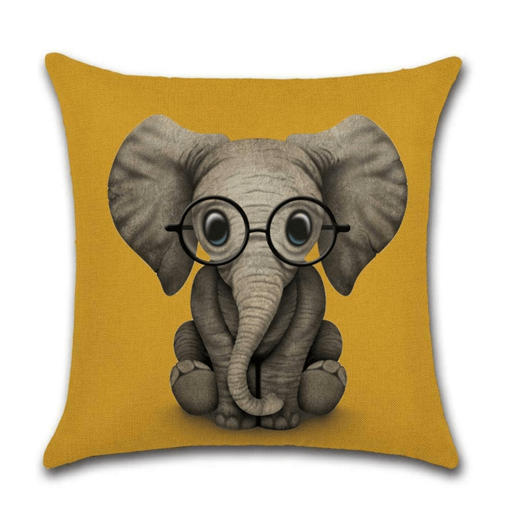 Cushion Cover Elephant - Oker  
