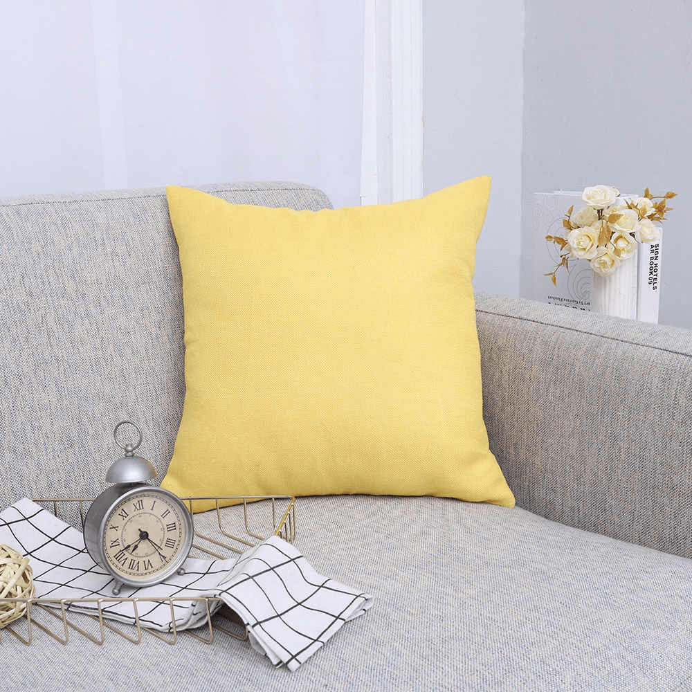 Cushion Cover Full Colour - Mottled Yellow  