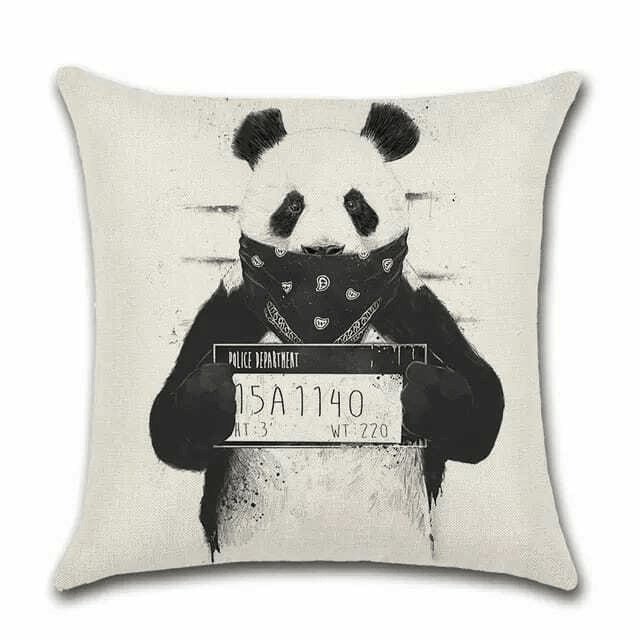 Cushion Cover Panda - Bandana  