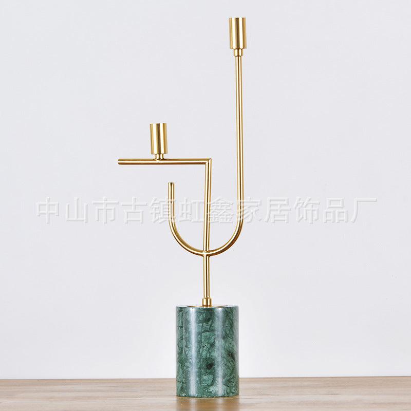 Dining table golden decoration nordic style candle holderBstyle  