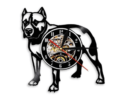 Dog Breed Gift Black Stylish Wall Clock  