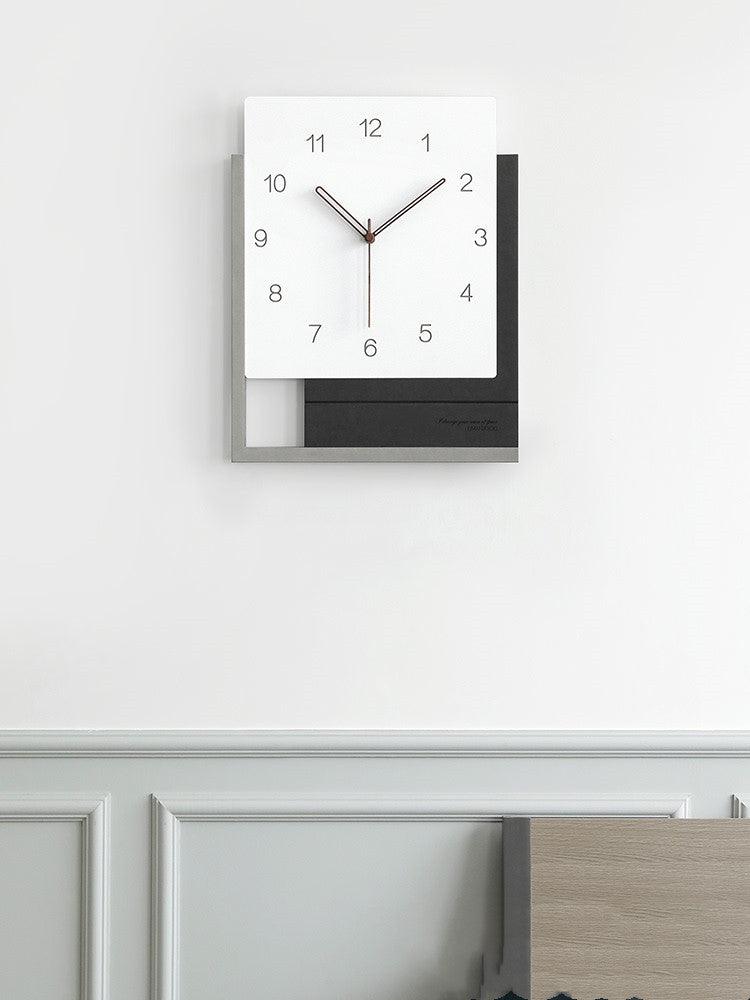 EMITDOOG Square Wall Clock Living Room Nordic Luxury Clock  