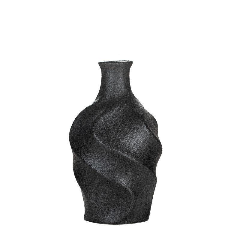 Elegant High Quality Brown Ceramic Home Decoration VaseBlack A 