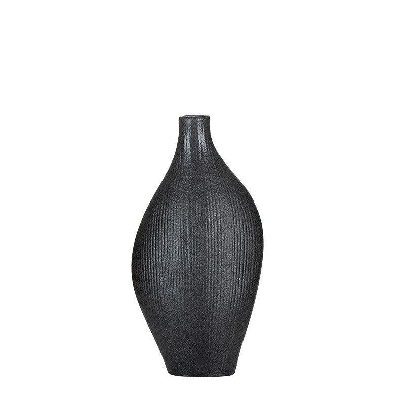Elegant High Quality Brown Ceramic Home Decoration VaseBlack D 