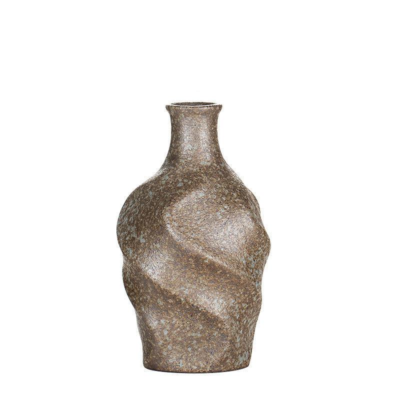 Elegant High Quality Brown Ceramic Home Decoration VaseBeige A 