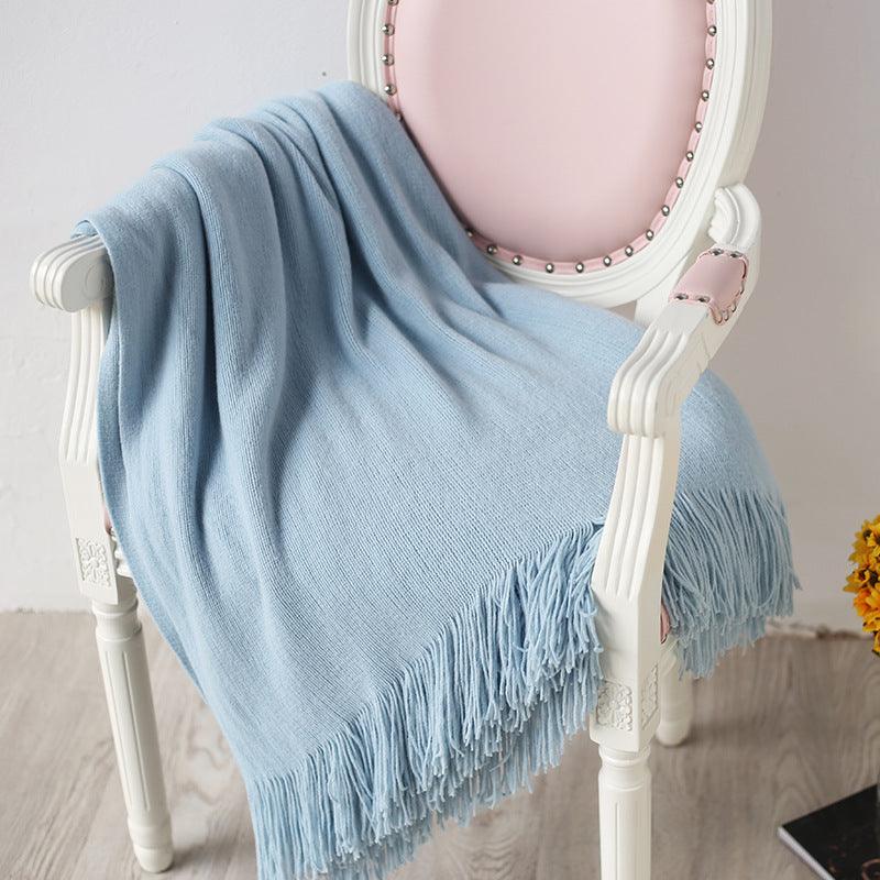 Fashion Simple Solid Color Air Conditioning Blanket  
