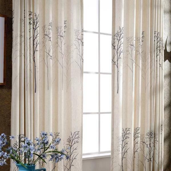 Fini room darkening linen custom made curtain  