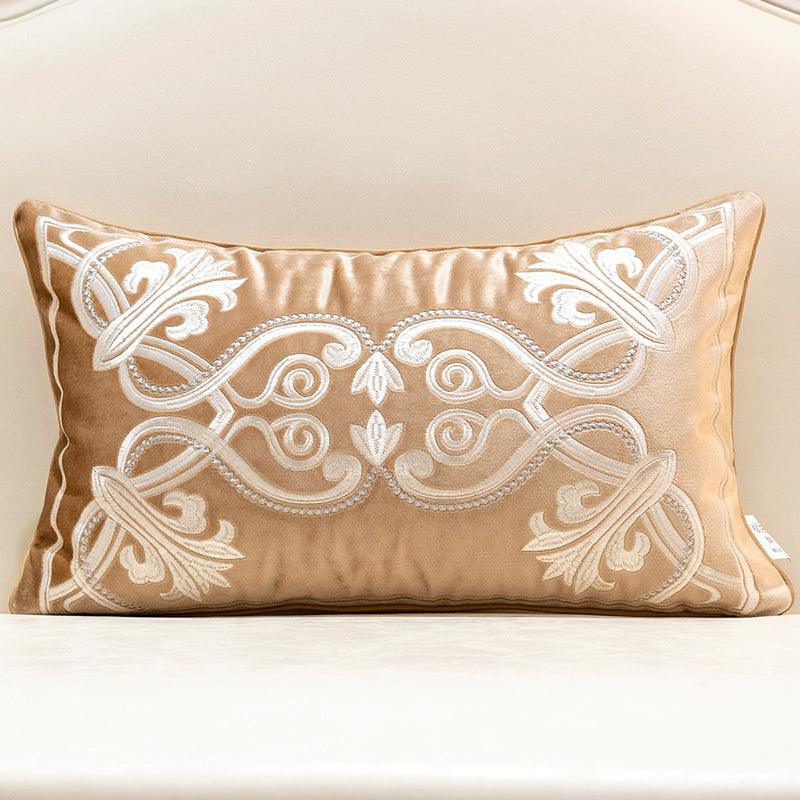 Flaunt Your Style: Patterned Flannel Embroidered Cushion Cover - Elevate Your Home Decor with Chic Pillowcase  