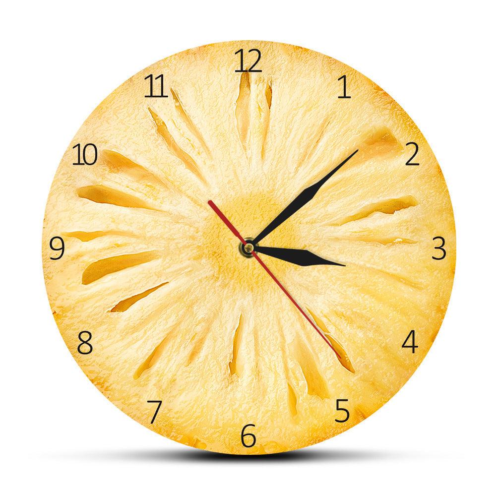 Fruit Series Wall Decoration Wall Clock Pineapple Slice Acrylic Wall Clock Fashion Simple Clock  