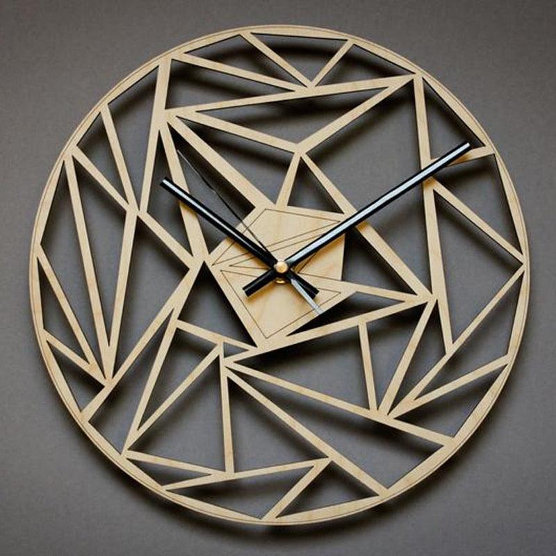 Geometric pattern wall clockBeige  