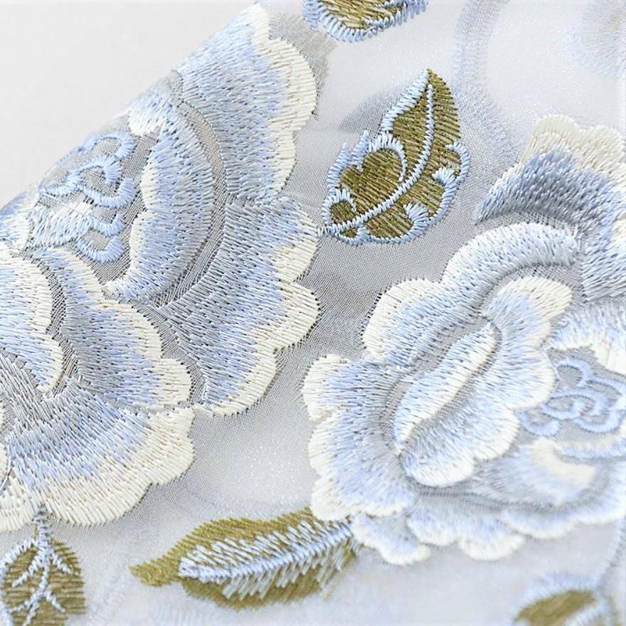Gissa luxury beige floral pattern custom made curtain  