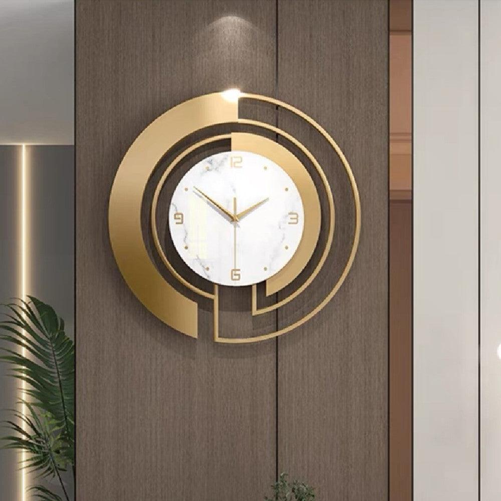 Gold Luxury Wall Clock For Living RoomWhite  