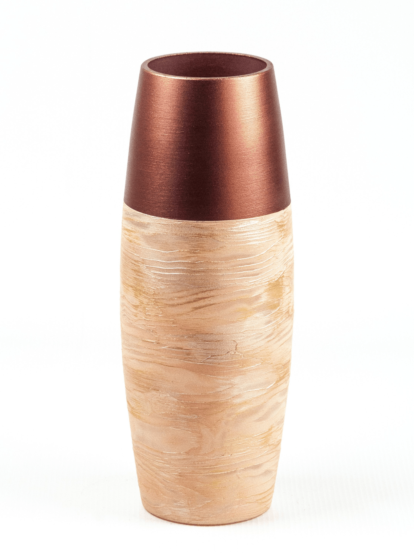 Handpainted Glass Vase for Flowers | Copper Oval Vase | Interior Design Home Decor | Table vase | 7736/300/sh177  