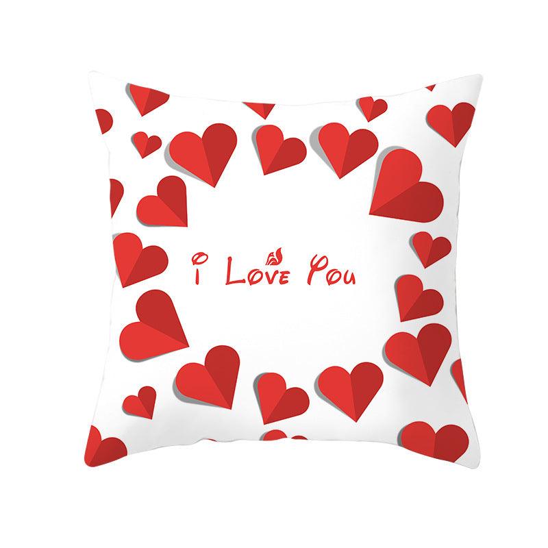 Home Sweet Love: Valentine's Day Graphic Print Pillowcase - Add a Touch of Romance to Your Living SpaceDRD31612 45x45cm 