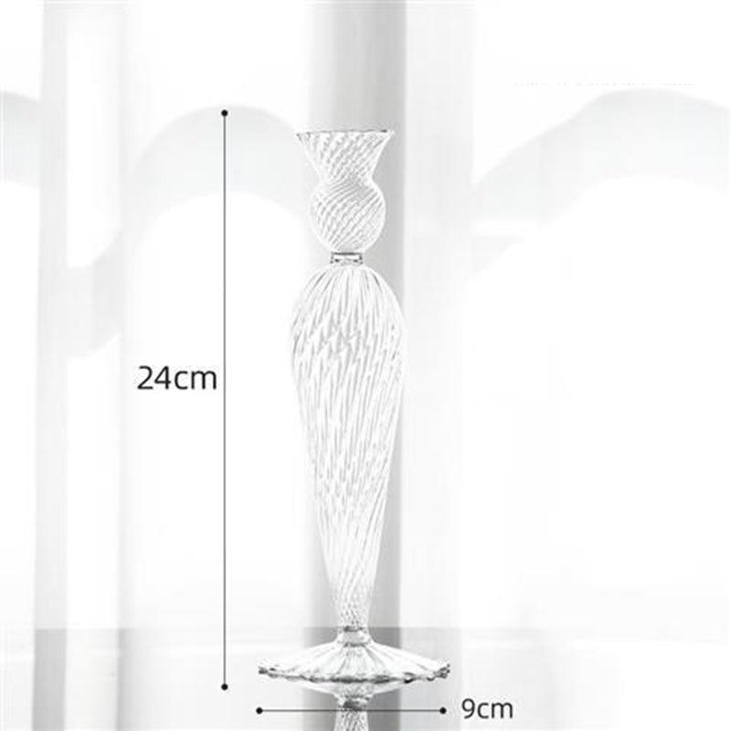 Ins Home Decoration Glass Candle Holder Vase PropsTransparent C 