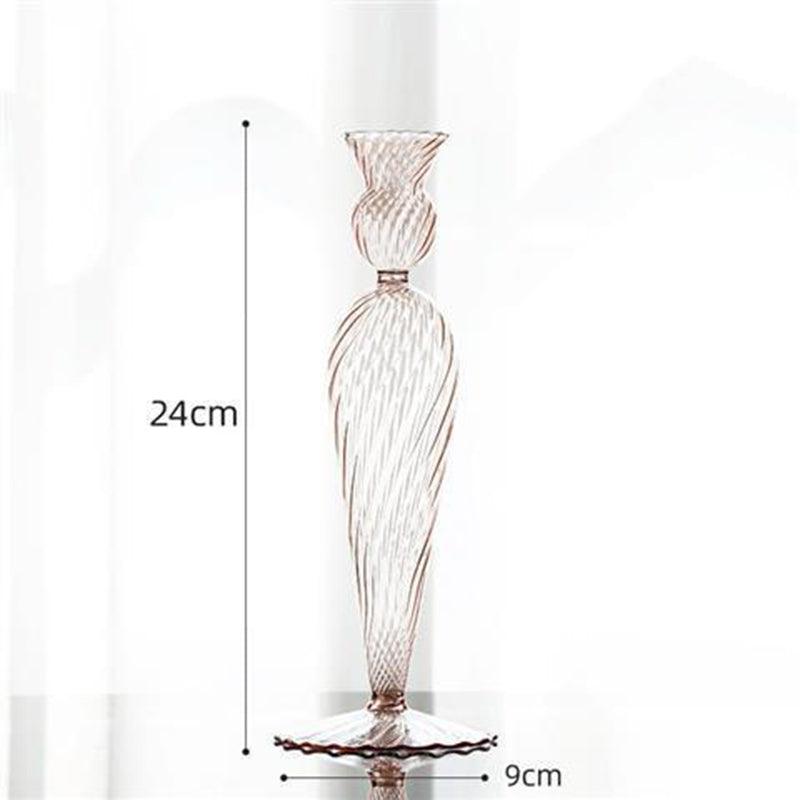 Ins Home Decoration Glass Candle Holder Vase PropsCoffee C 
