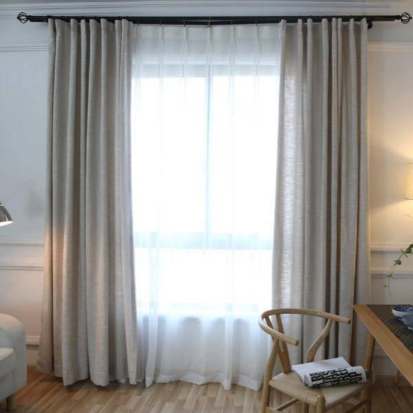 Lauk country style solid color custom made curtain  