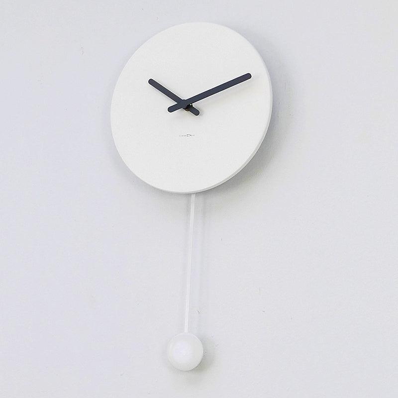 Living Room Swing Wall Clock Simple Silent Nordic Clock Creative Wall ClockWhite  
