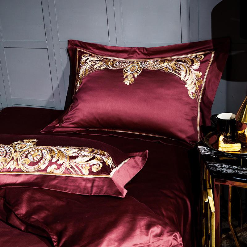 Luxurious Elegance: Embroidered Cotton Bedding Set  