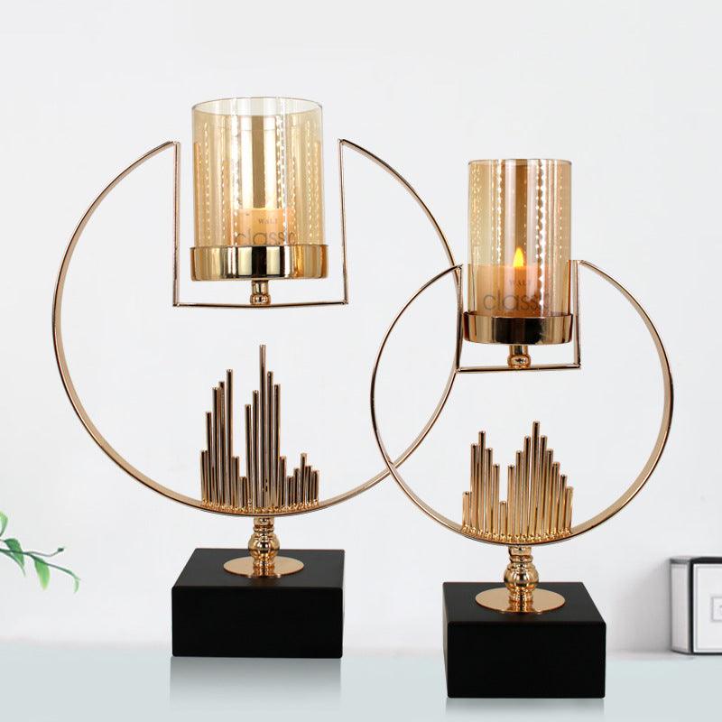 Metal Light Luxury Candle Decoration Nordic Retro Candle Holder  
