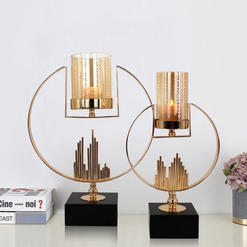 Metal Light Luxury Candle Decoration Nordic Retro Candle Holder  