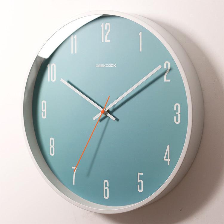 Minimalist silent wall clockWhite digital  
