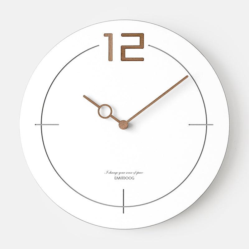 Nordic Minimalist Clock, Wall Clock, Living RoomWhite 30 cm 