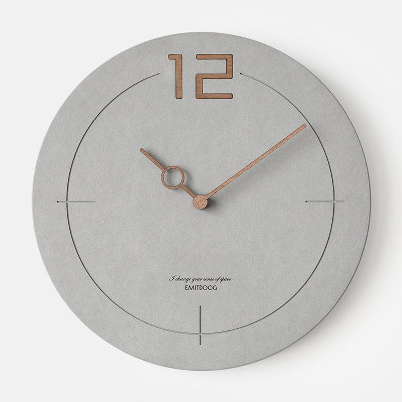 Nordic Minimalist Clock, Wall Clock, Living RoomGrey 30 cm 