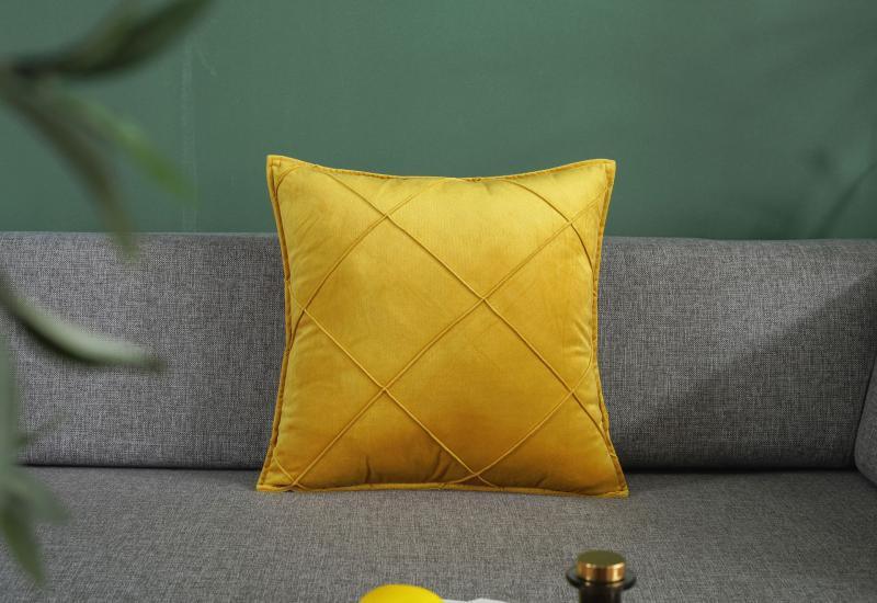 Nordic Style Modern Fashion Decorative Pillowcase - European Sofa Pillow Cushion Cover for Contemporary EleganceYellow 45x45cm No core