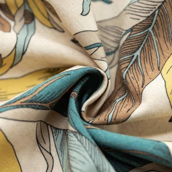 Nuta custom made printed leaves pattern curtain  