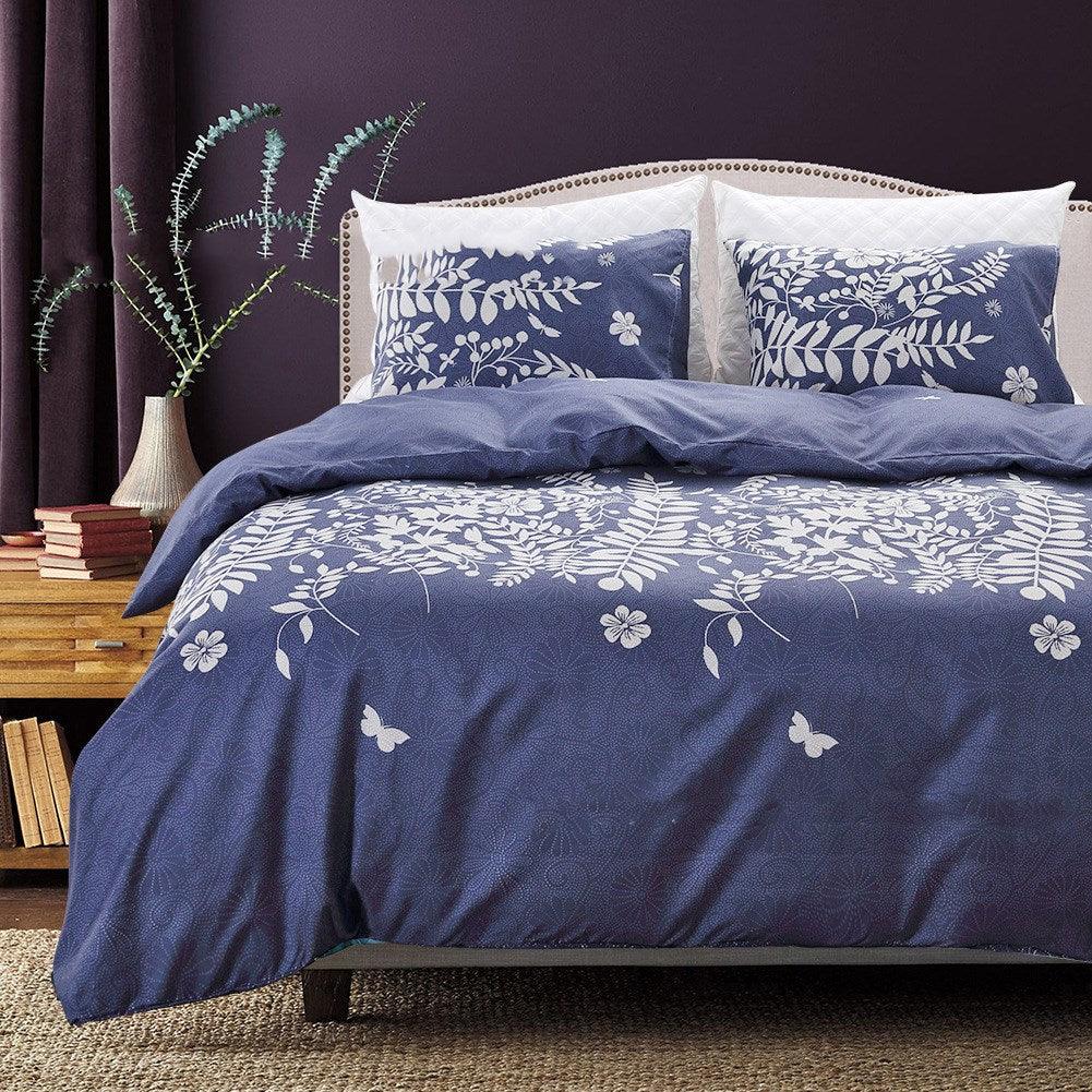 Opulent Dreams: Luxury Stylish Three-Piece Bedding Set for Ultimate Comfort08034Blue 264x228cm 