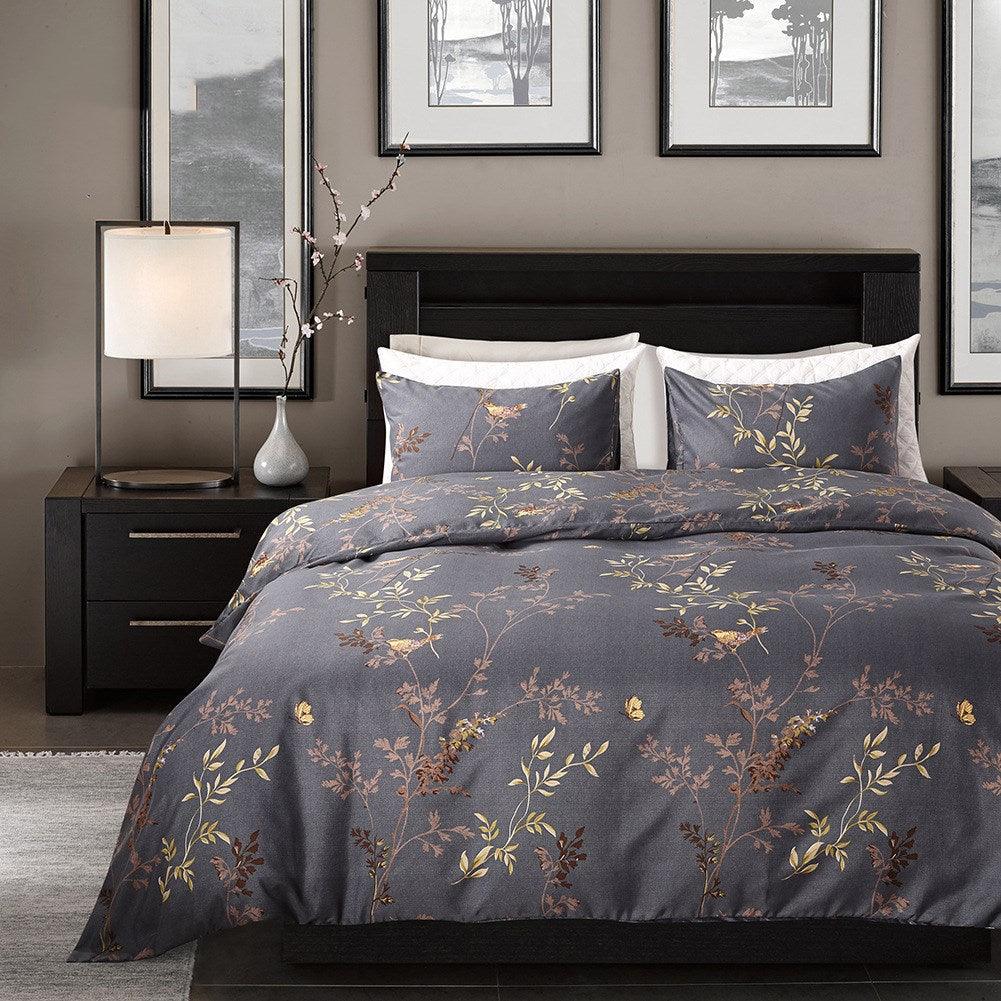 Opulent Dreams: Luxury Stylish Three-Piece Bedding Set for Ultimate Comfort08035Black 228x228cm 
